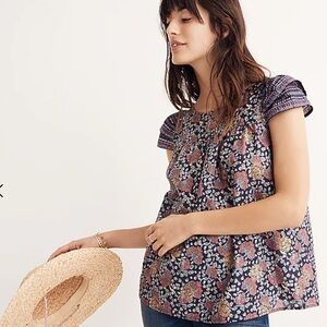 Madewell Story Top in Fan Floral Mix